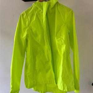 Bright Yellow Windbreaker Jacket cycling size medium